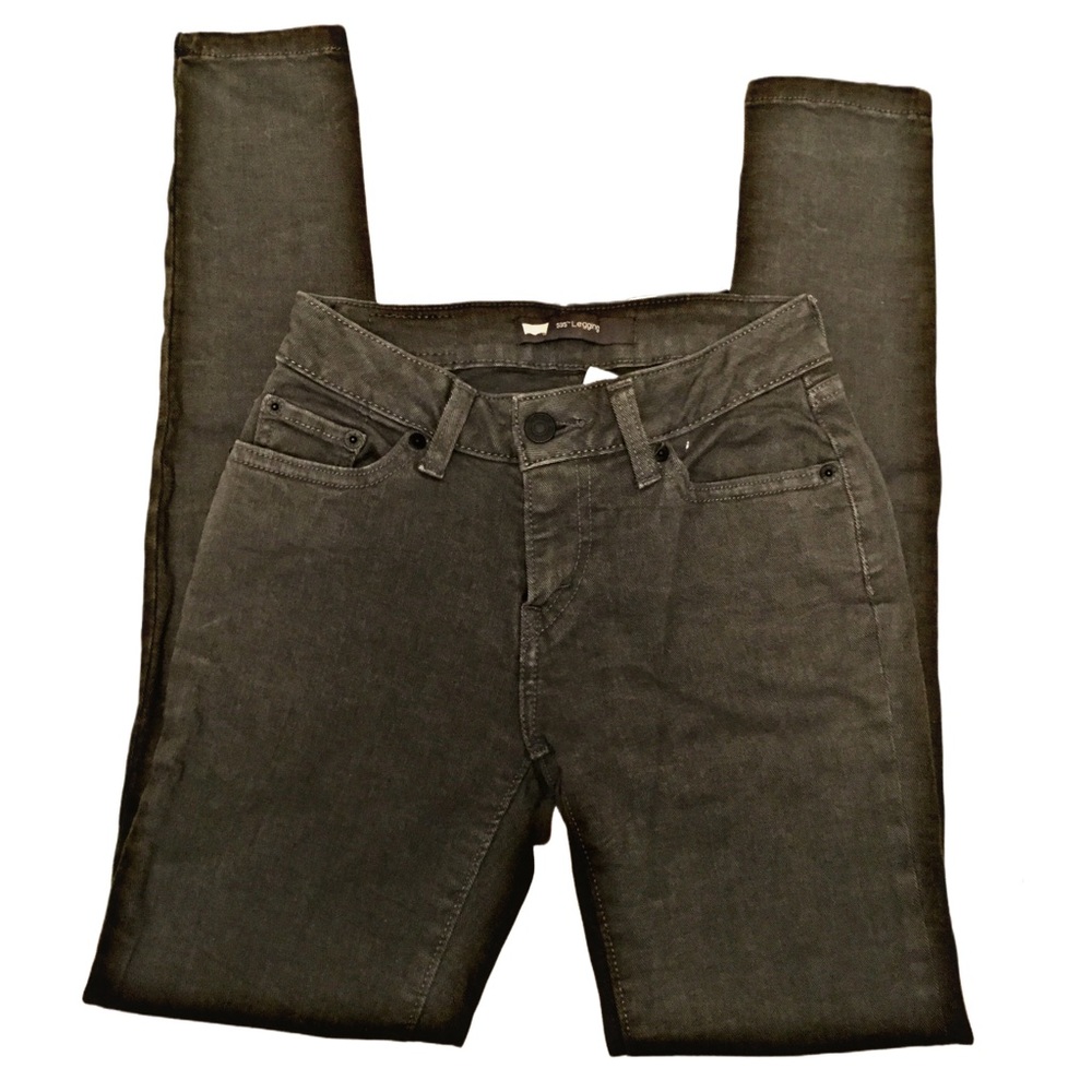 Levi’s 535 Denim Leggings in Dark Grey